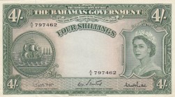 Bahamas, 4 Shillings, 1961, UNC,p13c

Serial Number: A/4 797462
Estimate: 200 - 400 USD