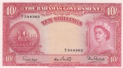 Bahamas, 10 Shillings, 1953, UNC,p14b

Serial Number: A/1 344362
Estimate: 500 - 100 USD