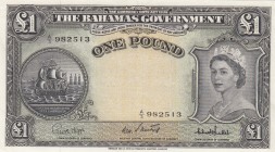 Bahamas, 1 Pound, 1961, AUNC,p15c

Serial Number: A/3 982513
Estimate: 300 - 600 USD