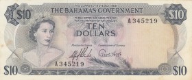 Bahamas, 10 Dollars, 1965, XF,p22a

Serial Number: A 345219
Estimate: 250 - 500 USD