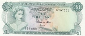 Bahamas, 1 Dollar, 1974, UNC,p35b

Serial Number: N/1 797555
Estimate: 40 - 80 USD
