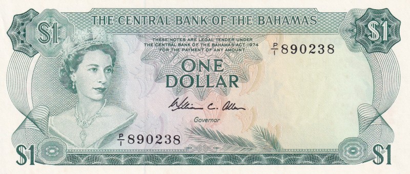 Bahamas, 1 Dollar, 1974, UNC,p35b

Serial Number: P/1 890238
Estimate: 50 - 1...