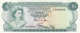 Bahamas, 1 Dollar, 1974, AUNC,p35b

Serial Number: S/1 406809
Estimate: 50 - 100 USD