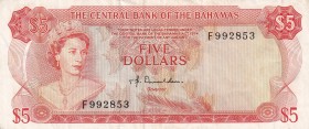 Bahamas, 5 Dollars, 1974, AUNC,p37a

Serial Number: F 992853
Estimate: 50 - 100 USD