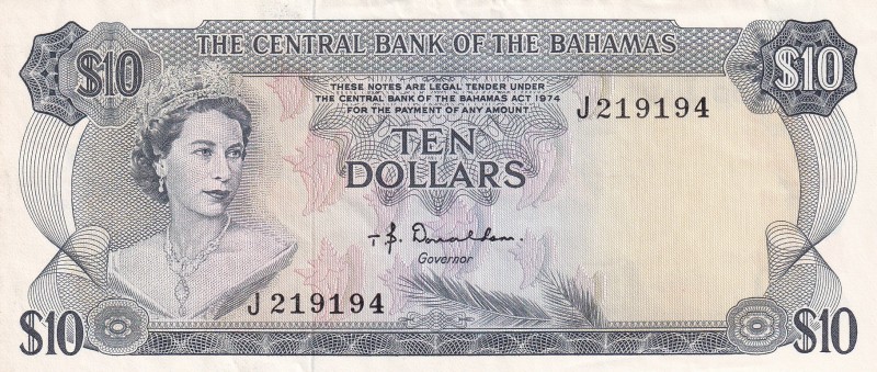 Bahamas, 10 Dollars, 1974, UNC,p38a

Serial Number: J 219194
Estimate: 750 - ...