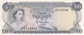 Bahamas, 10 Dollars, 1974, UNC,p38a

Serial Number: J 219194
Estimate: 750 - 1500 USD