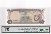 Bahamas, 20 Dollars, 1974, AUNC,p39a
PMG 55
Serial Number: D 530735
Estimate: 750 - 1500 USD