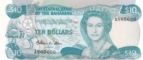 Bahamas, 10 Dollars, 1984, UNC,p46a

Serial Number: A 865606
Estimate: 300 - 600 USD