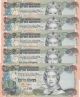 Bahamas, 1/2 Dollar, 2001, UNC,p68, (Total 5 consecutive banknotes)

Serial Number: A1163656-60
Estimate: 25 - 50 USD