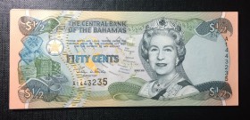 Bahamas, 1/2 Dollar, 2001, UNC,p68, (Total 29 consecutive banknotes)

Serial Number: A 1443235-63
Estimate: 50 - 100 USD