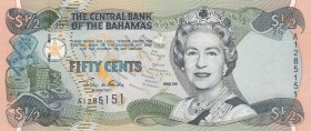 Bahamas, 1/2 Dollar, 2001, UNC,p68

Serial Number: A 1285151
Estimate: 5 - 10 USD