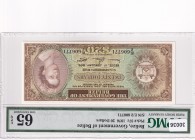 Belize, 20 Dollars, 1976, UNC,p37cs
PMG 65 EPQ
Serial Number: E/2 606771
Estimate: 1000 - 2000 USD