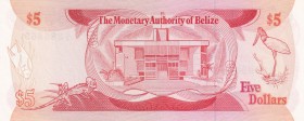 Belize, 5 Dollars, 1980, UNC,p39a

Serial Number: J/2 286969
Estimate: 150 - 300 USD