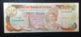 Belize, 20 Dollars, 1983, VF,p45a

Serial Number: T/3 282408
Estimate: 200 - 400 USD