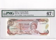 Belize, 20 Dollars, 1986, UNC,p49a, High Conidition
PMG 67 EPQ
Serial Number: T/5 129037
Estimate: 500 - 100 USD