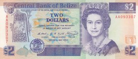 Belize, 2 Dollars, 1990, UNC,p52a

Serial Number: AA 093307
Estimate: 15 - 30 USD