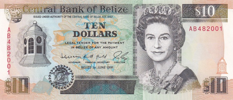 Belize, 10 Dollars, 1991, UNC,p54b

Serial Number: AB 482001
Estimate: 100 - ...