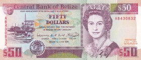 Belize, 50 Dollars, 1991, UNC,p56b

Serial Number: AB 430832
Estimate: 200 - 400 USD