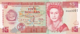 Belize, 5 Dollars, 1996, UNC,p58

Serial Number: BA 563091
Estimate: 60 - 120 USD