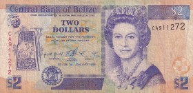 Belize, 2 Dollars, 1999, FINE,p60a

Serial Number: CA 911272
Estimate: 15 - 30 USD