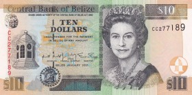 Belize, 10 Dollars, 2001, UNC,p62b

Serial Number: CC 277189
Estimate: 30 - 60 USD
