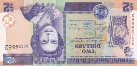 Belize, 2 Dollars, 2005, UNC,p66b

Serial Number: DC 729862
Estimate: 15 - 30 USD