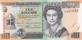 Belize, 10 Dollars, 2011, UNC,p68d

Serial Number: DJ 867682
Estimate: 25 - 50 USD