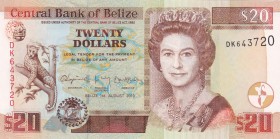 Belize, 20 Dollars, 2010, UNC,p69d

Serial Number: DK 643720
Estimate: 40 - 80 USD