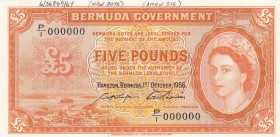 Bermuda, 5 Pounds, 1966, UNC,p21ds, SPECİMEN

Serial Number: P/1 000000
Estimate: 1500 - 3000 USD