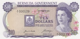 Bermuda, 10 Dollars, 1970, UNC,p25a, Low serial number

Serial Number: A/1 000139
Estimate: 250 - 500 USD
