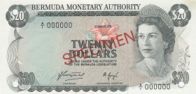 Bermuda, 20 Dollars, 1976, UNC,p31bs, SPECİMEN

Serial Number: A/1 000000
Estimate: 150 - 300 USD