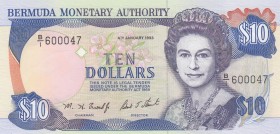 Bermuda, 10 Dollars, 1993, UNC,p42a

Serial Number: B/ 00047
Estimate: 50 - 100 USD
