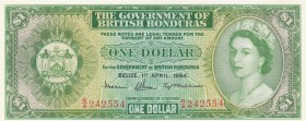 British Honduras, 1 Dollar, 1964, UNC,p28b

Serial Number: G/4 242554
Estimate: 250 - 500 USD