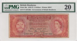 British Honduras, 5 Dollars, 1970, VF,p30c
PMG 20
Serial Number: F/2 391392
Estimate: 100 - 200 USD