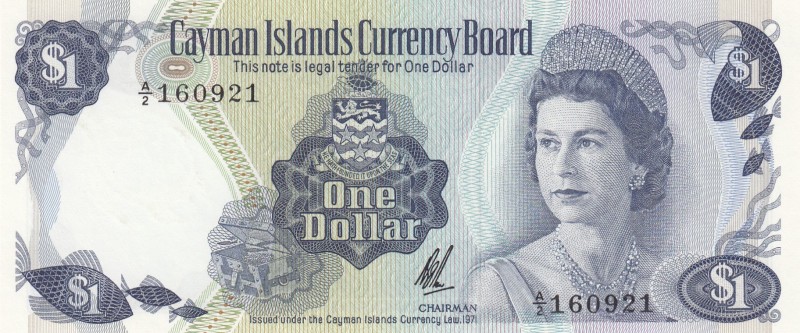Cayman Islands, 1 Dollar, 1972, UNC,p1b

Serial Number: A/2 160921
Estimate: ...