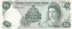Cayman Islands, 5 Dollars, 1974, UNC,p5a

Serial Number: A/1 583054
Estimate: 100 - 200 USD