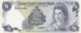 Cayman Islands, 1 Dollar, 1985, AUNC,p5c

Serial Number: A/4 434980
Estimate: 15 - 30 USD
