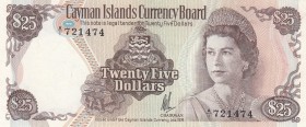 Cayman Islands, 25 Dollars, 1974, UNC,p8a

Serial Number: A/1 721474
Estimate: 200 - 400 USD