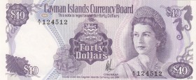 Cayman Islands, 40 Dollars, 1981, UNC,p9a
Portrait of Queen Elizabeth II
Serial Number: A/I 124512
Estimate: 150 - 300 USD