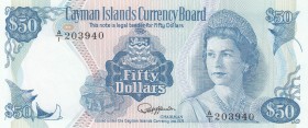 Cayman Islands, 50 Dollars, 1987, UNC,p10a

Serial Number: A/1 203940
Estimate: 250 - 500 USD
