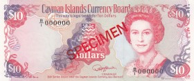 Cayman Islands, 10 Dollars, 1991, UNC,p13s, SPECİMEN

Serial Number: B/1 000000
Estimate: 225 - 450 USD