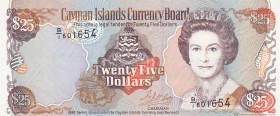 Cayman Islands, 25 Dollars, 1996, UNC,p19a

Serial Number: B/1 601654
Estimate: 75 - 150 USD