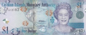 Cayman Islands, 1 Dollar, 2010, UNC,p38c
Queen II.Elizabeth potrait 
Serial Number: D/1 013183
Estimate: 5 - 10 USD