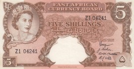 East Africa, 5 Shillings, 1958, XF,p37

Serial Number: Z1 04241
Estimate: 80 - 160 USD