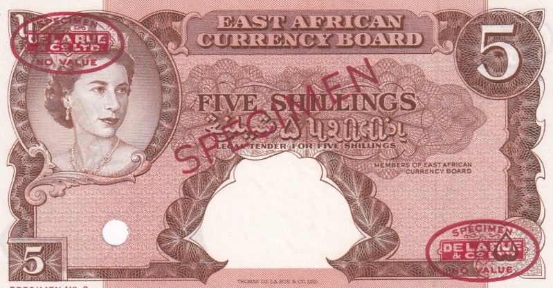 East Africa, 5 Shillings, 1958, UNC,p37s, SPECİMEN


Estimate: 250 - 500 USD