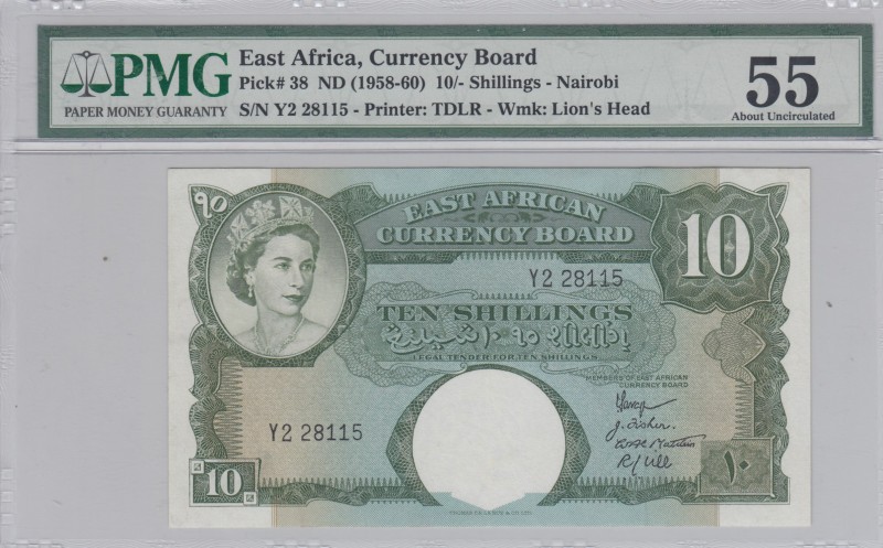 East Africa, 10 Shillings, 1958-60, AUNC,p38

Serial Number: Y2 28115
Estimat...