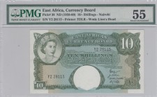 East Africa, 10 Shillings, 1958-60, AUNC,p38

Serial Number: Y2 28115
Estimate: 400 - 800 USD