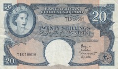 East Africa, 20 Shillings, 1958, VF (+),p39

Serial Number: T16 18609
Estimate: 150 - 300 USD