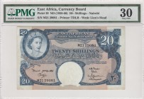 East Africa, 20 Shillings, 1958-60, VF,p39
PMG 30
Serial Number: M21 29081
Estimate: 200 - 400 USD