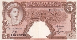 East Africa, 5 Shillings, 1961, AUNC,p41a

Serial Number: X16 73099
Estimate: 200 - 400 USD